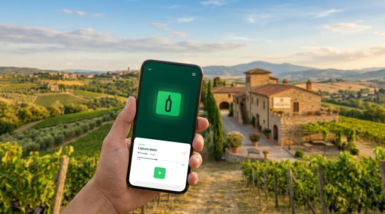 De OnlyWines-app op een smartphone